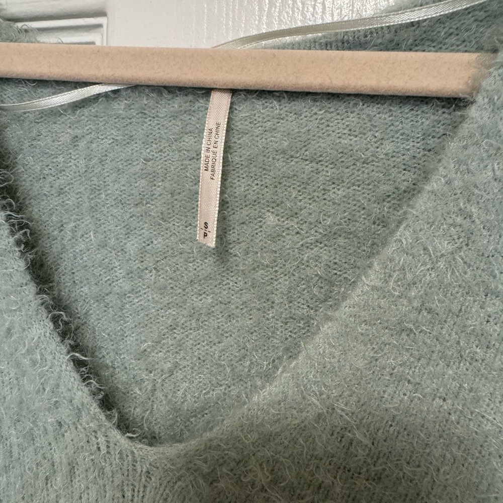 Free People Soft Knit Sweater in Light Sage - Picture 2 of 2